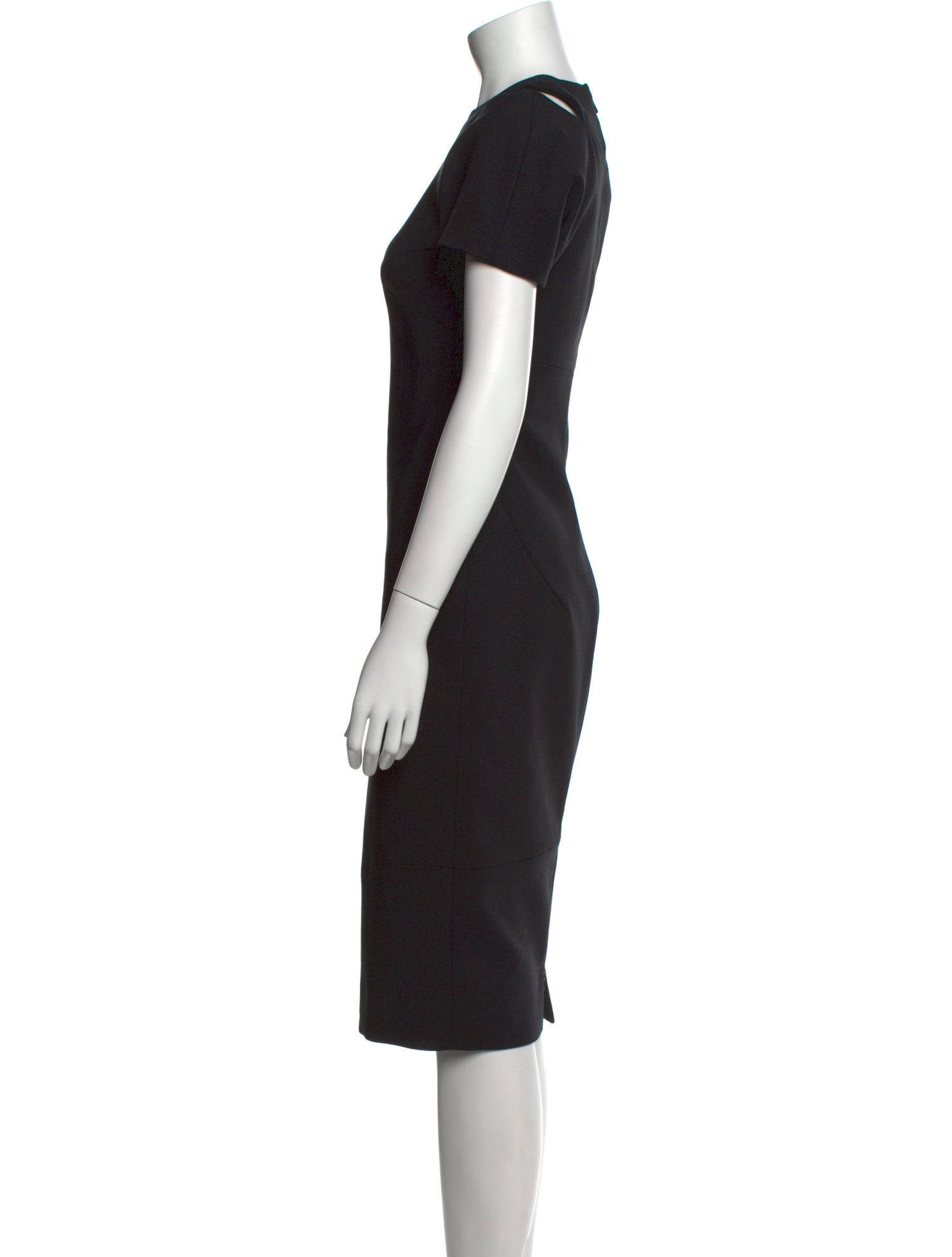 Victoria Beckham Crew Neck Midi Length Dress