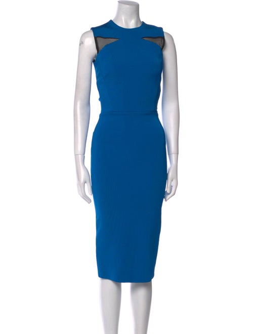 Victoria Beckham Crew Neck Midi Length Dress
