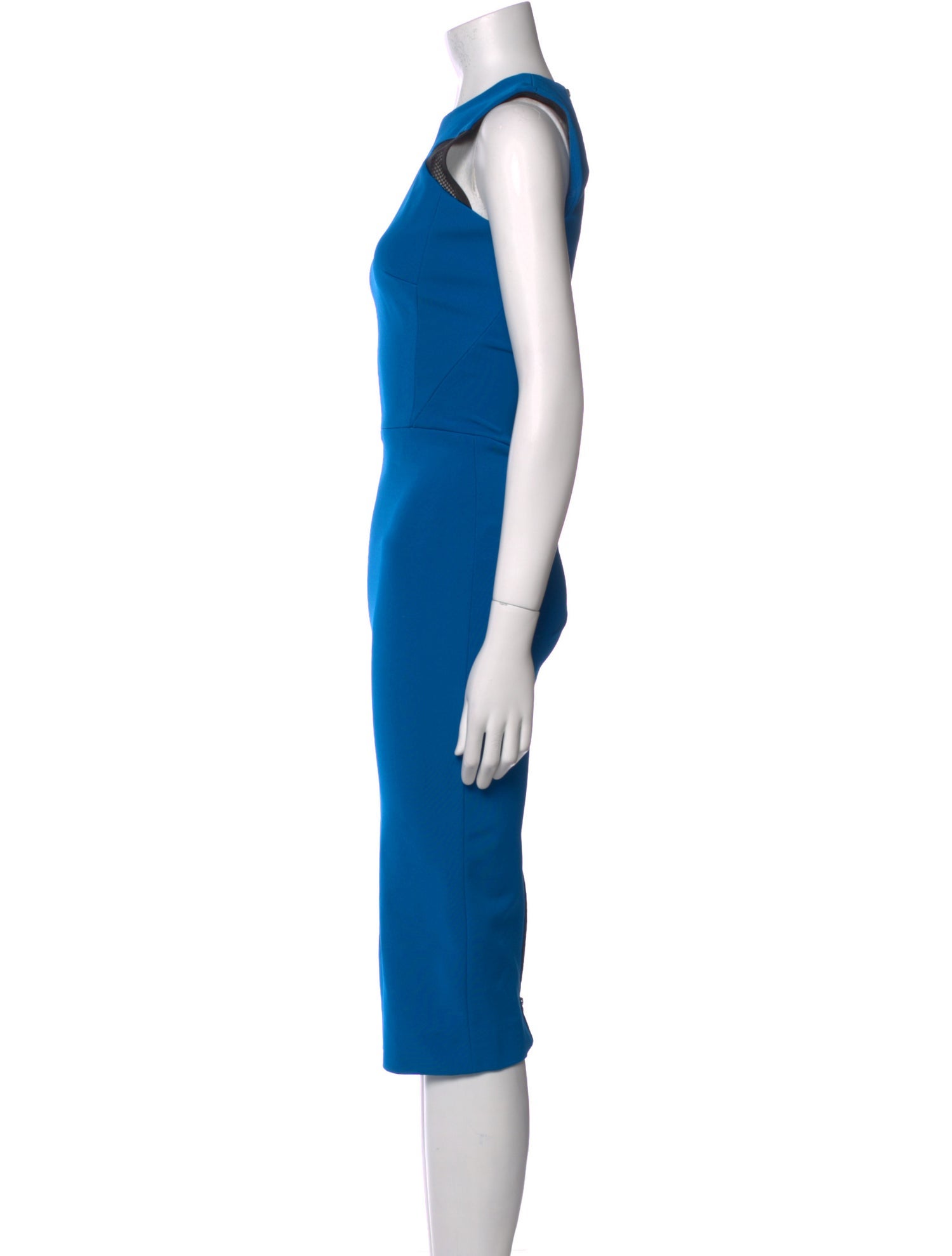 Victoria Beckham Crew Neck Midi Length Dress