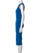 Victoria Beckham Crew Neck Midi Length Dress