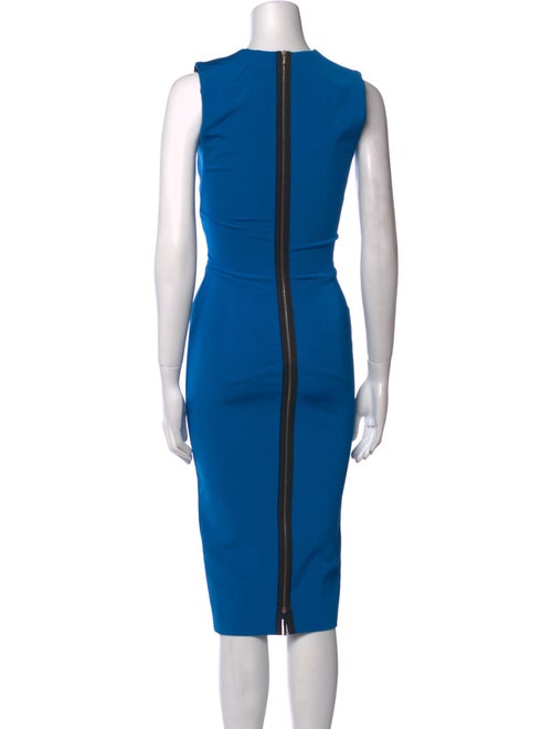 Victoria Beckham Crew Neck Midi Length Dress