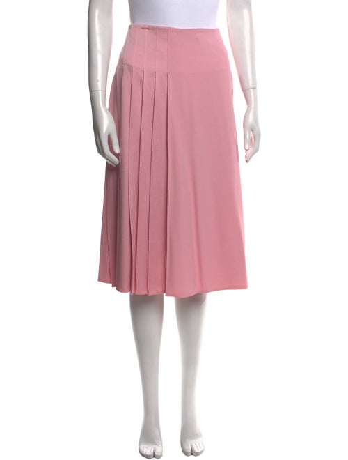 Victoria Beckham Pleated Accents Knee-Length Skirt
