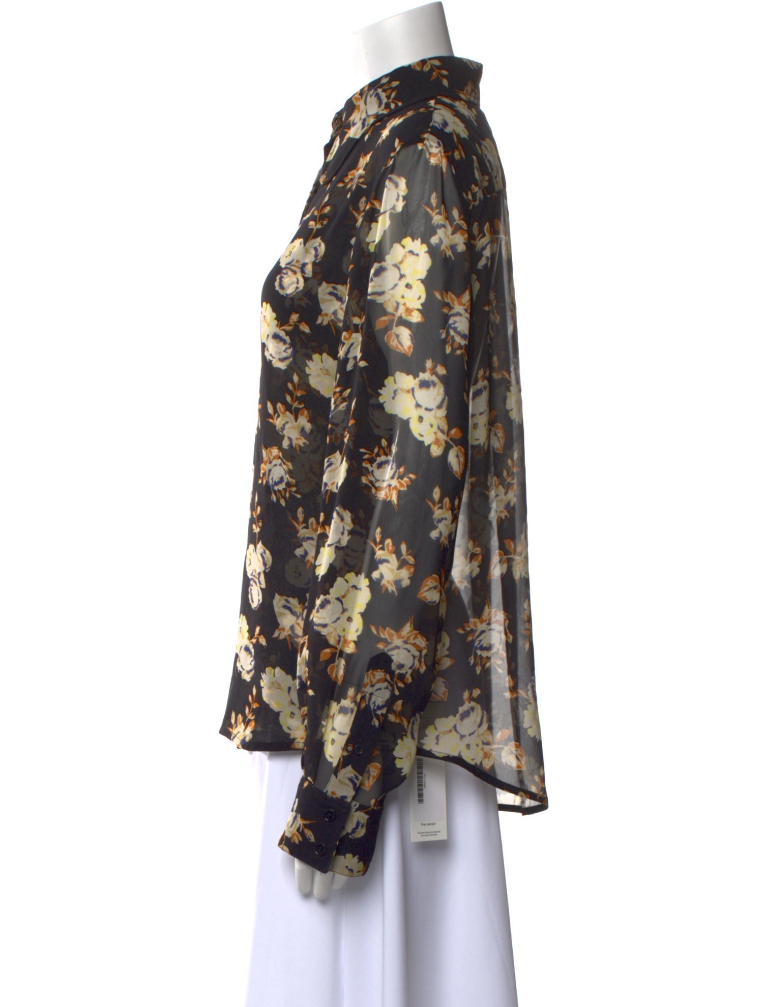 Victoria Beckham Silk Floral Print Blouse