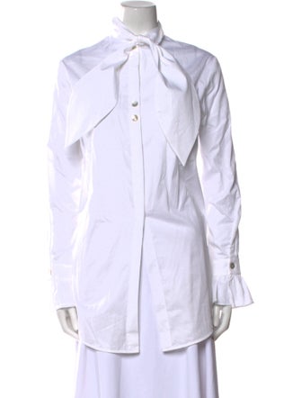 Victoria Beckham Mock Neck Long Sleeve Tunic