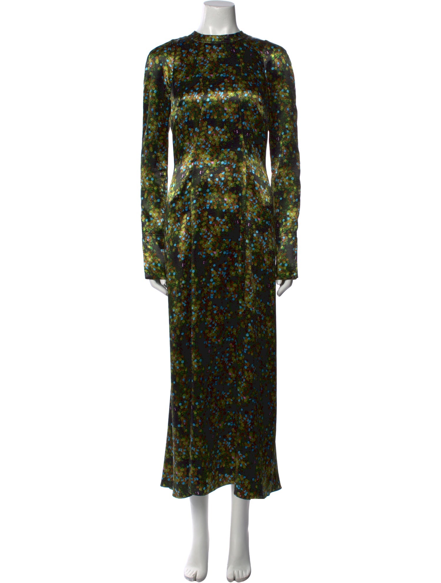 Victoria Beckham Floral Print Long Dress