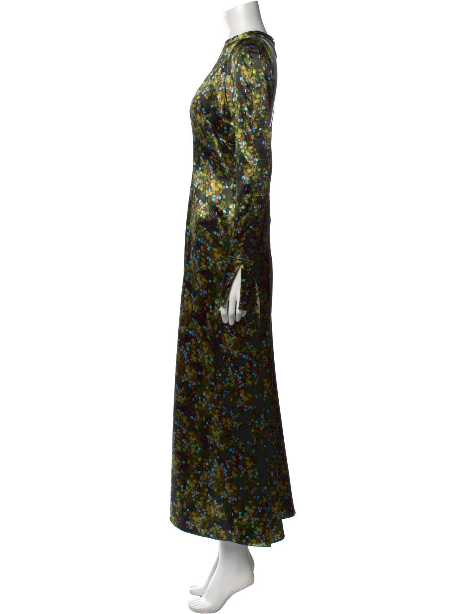 Victoria Beckham Floral Print Long Dress