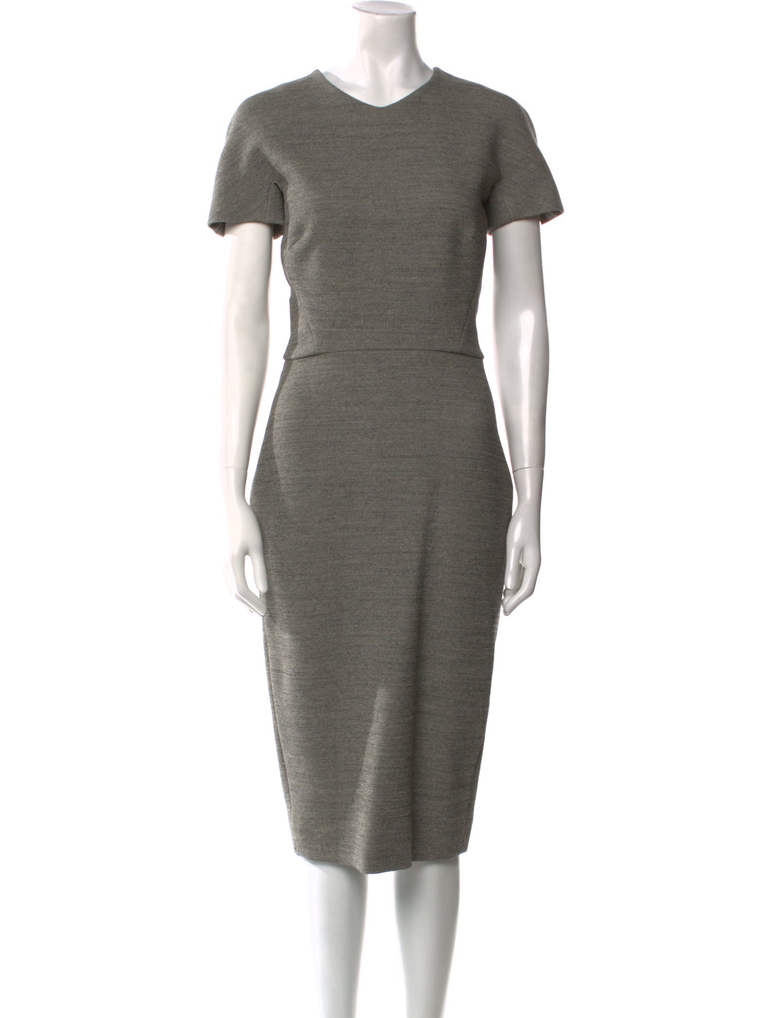 Victoria Beckham Wool Midi Length Dress