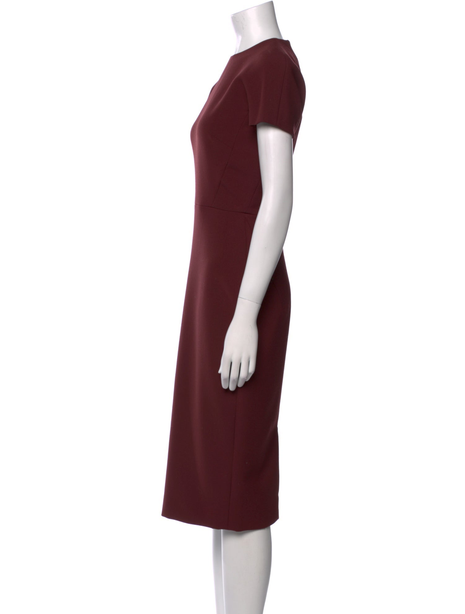 Victoria Beckham Crew Neck Midi Length Dress