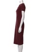 Victoria Beckham Crew Neck Midi Length Dress
