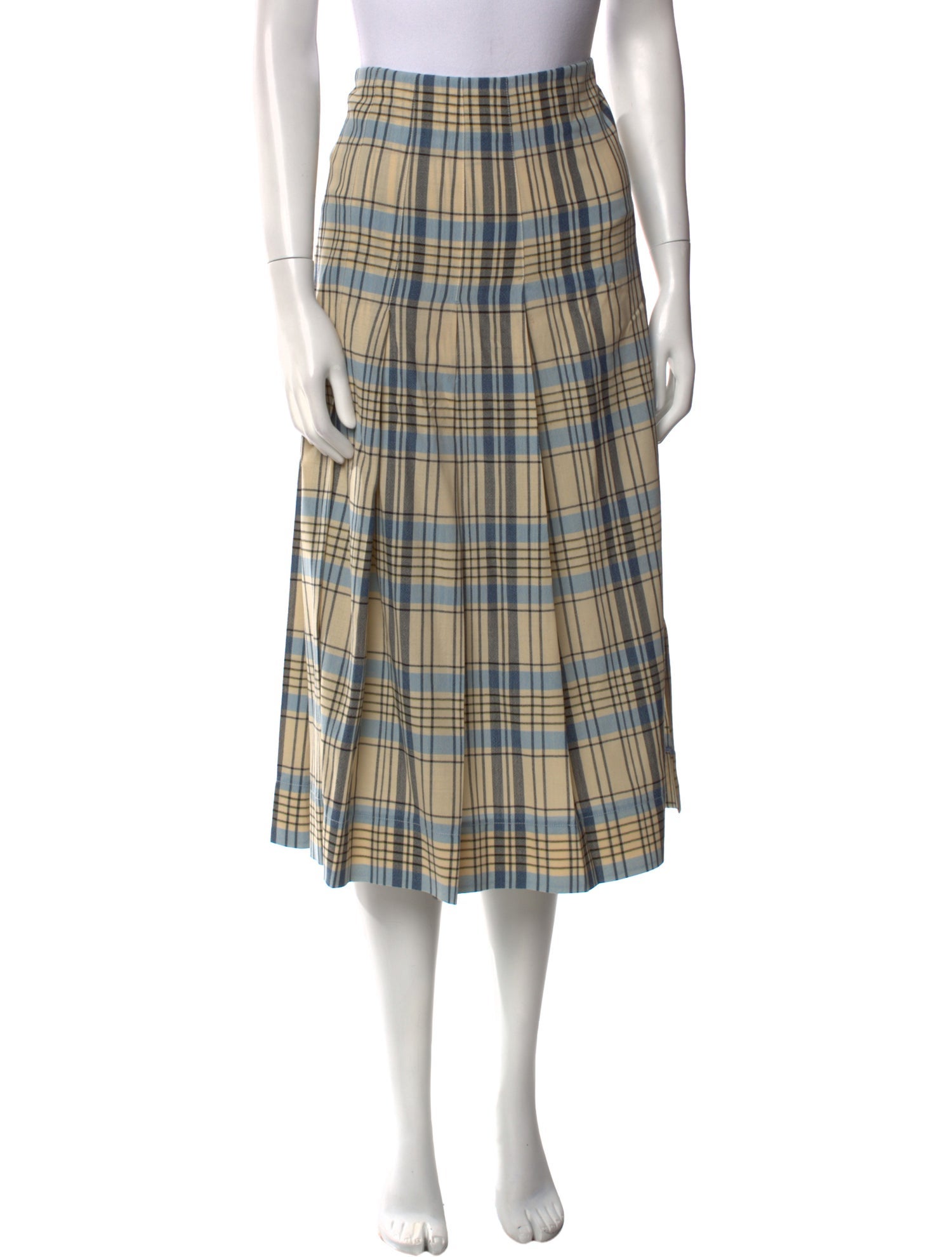 Victoria Beckham Virgin Wool Midi Length Skirt