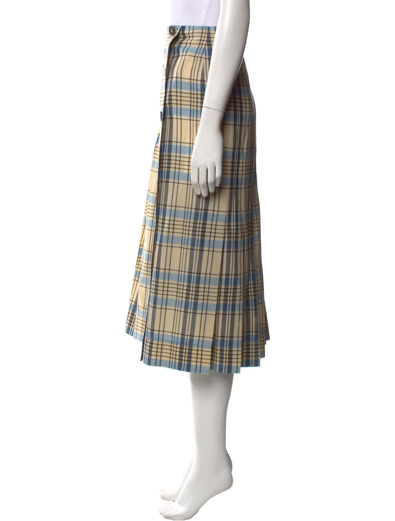 Victoria Beckham Virgin Wool Midi Length Skirt