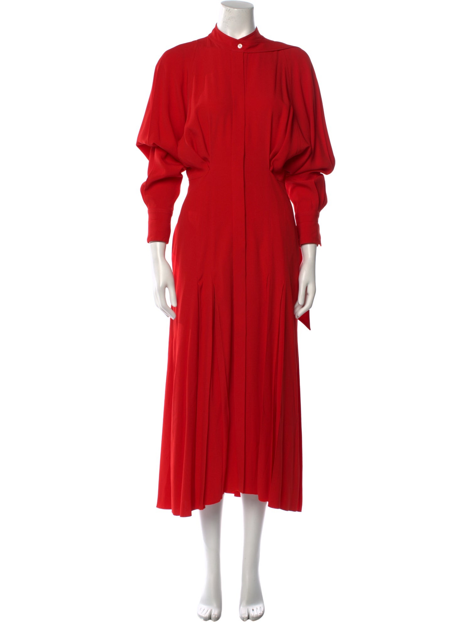 Victoria Beckham Mock Neck Long Dress