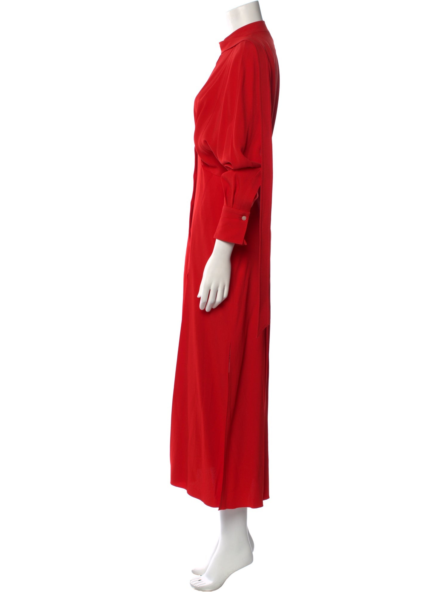 Victoria Beckham Mock Neck Long Dress