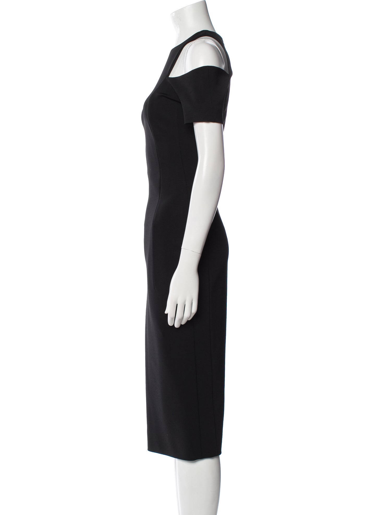 Victoria Beckham Crew Neck Midi Length Dress