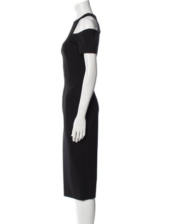 Victoria Beckham Crew Neck Midi Length Dress