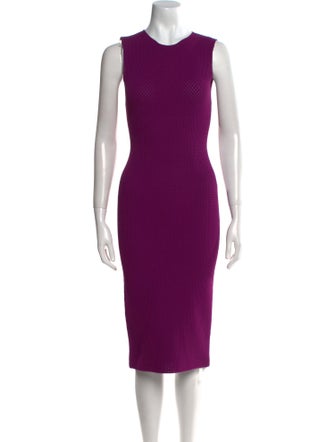 Victoria Beckham Crew Neck Midi Length Dress