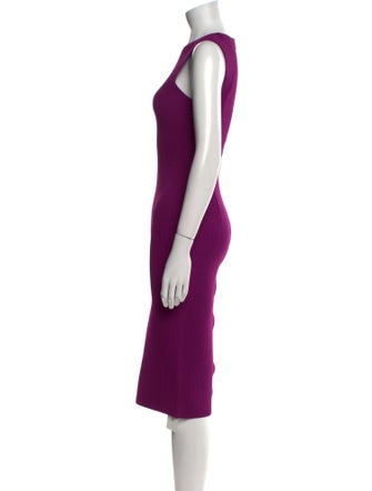 Victoria Beckham Crew Neck Midi Length Dress