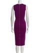Victoria Beckham Crew Neck Midi Length Dress