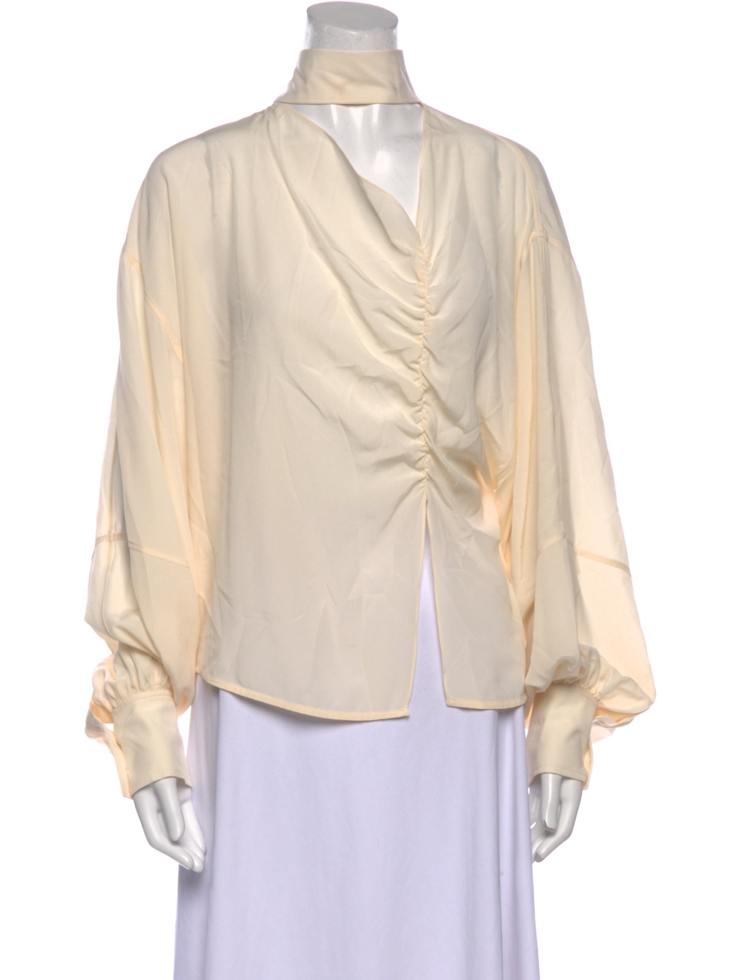 Victoria Beckham Silk Cowl Neck Blouse
