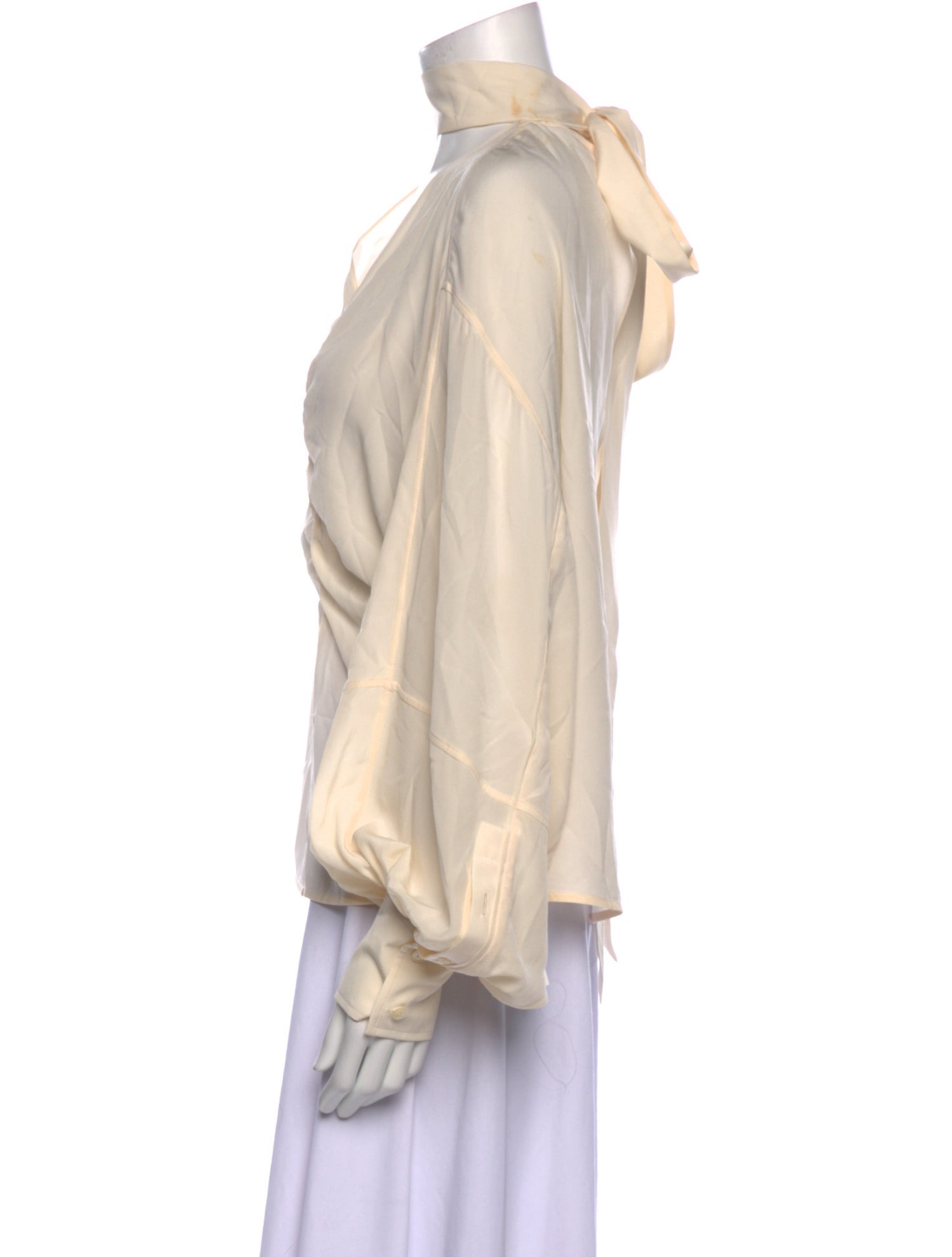 Victoria Beckham Silk Cowl Neck Blouse