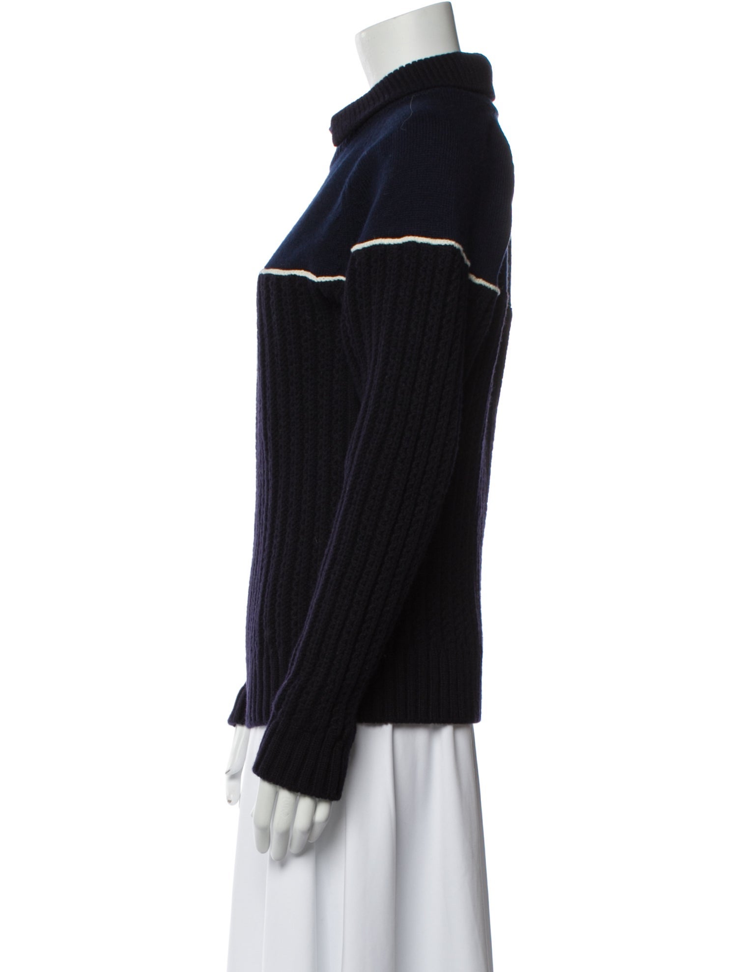 Victoria Beckham Lambswool Mock Neck Sweater