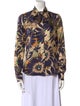 Victoria Beckham Silk Printed Button-Up Top