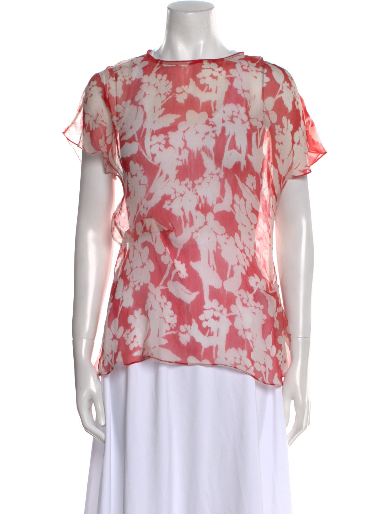 Victoria Beckham Silk Floral Print Blouse w/ Tags