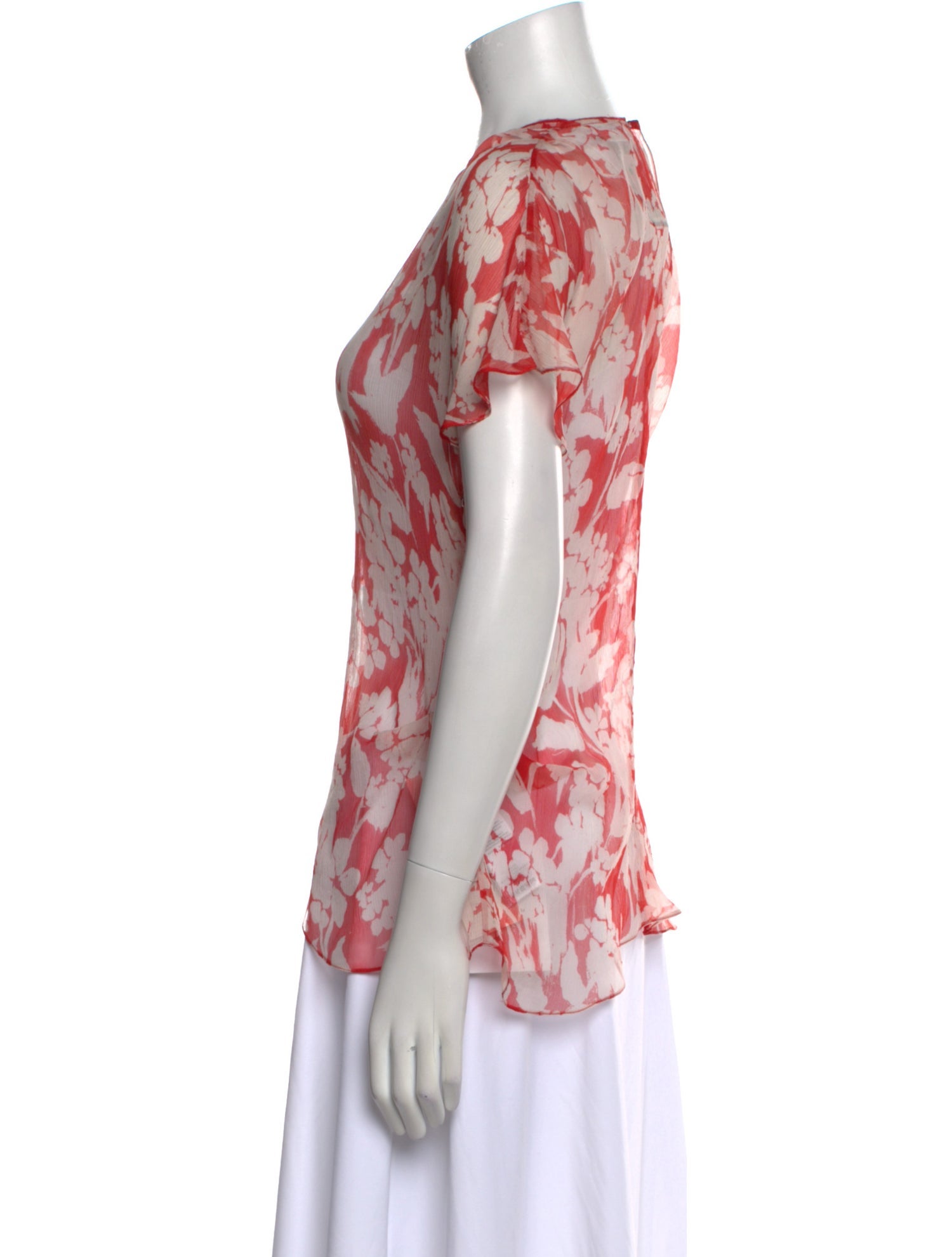 Victoria Beckham Silk Floral Print Blouse w/ Tags
