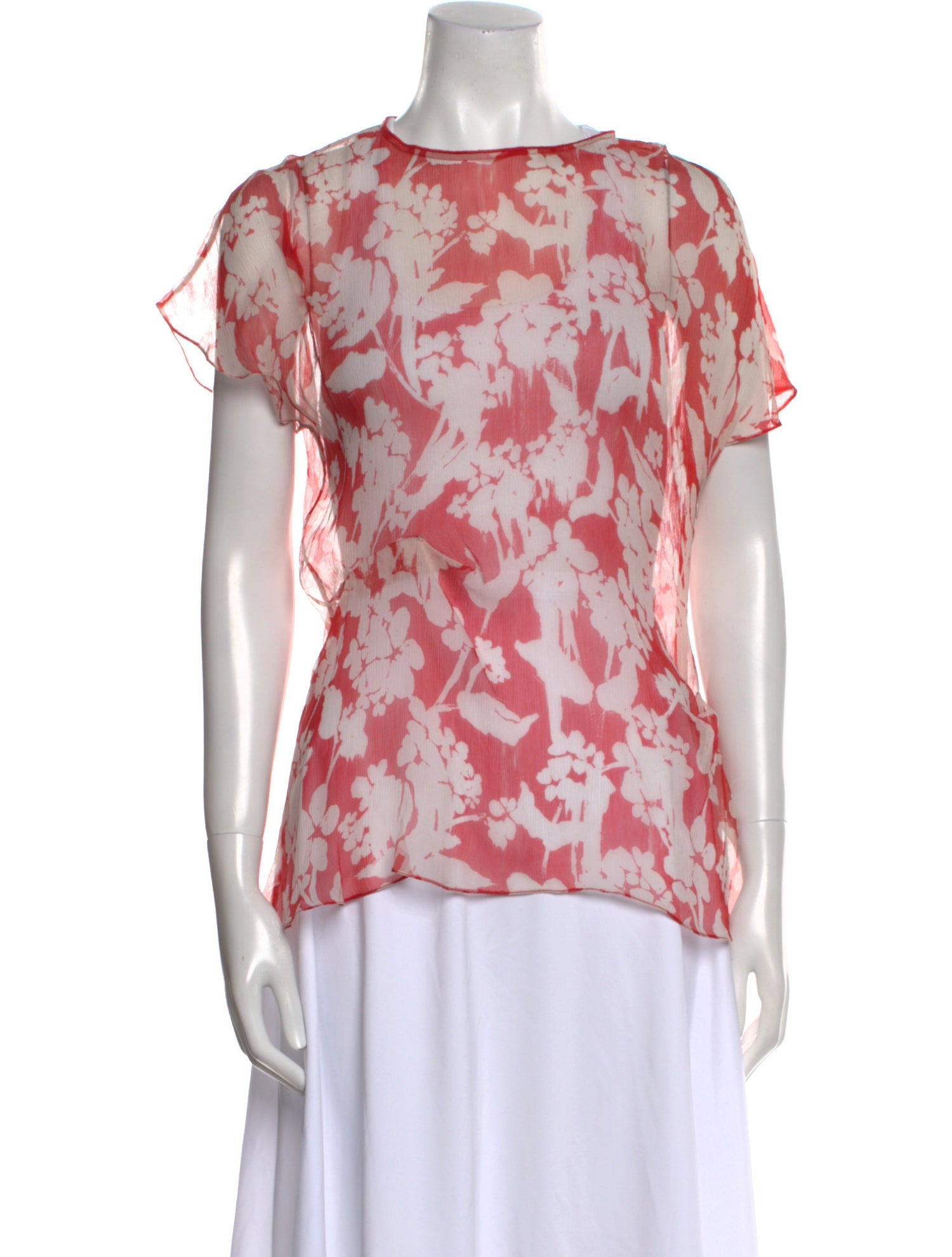 Victoria Beckham Silk Floral Print Blouse w/ Tags