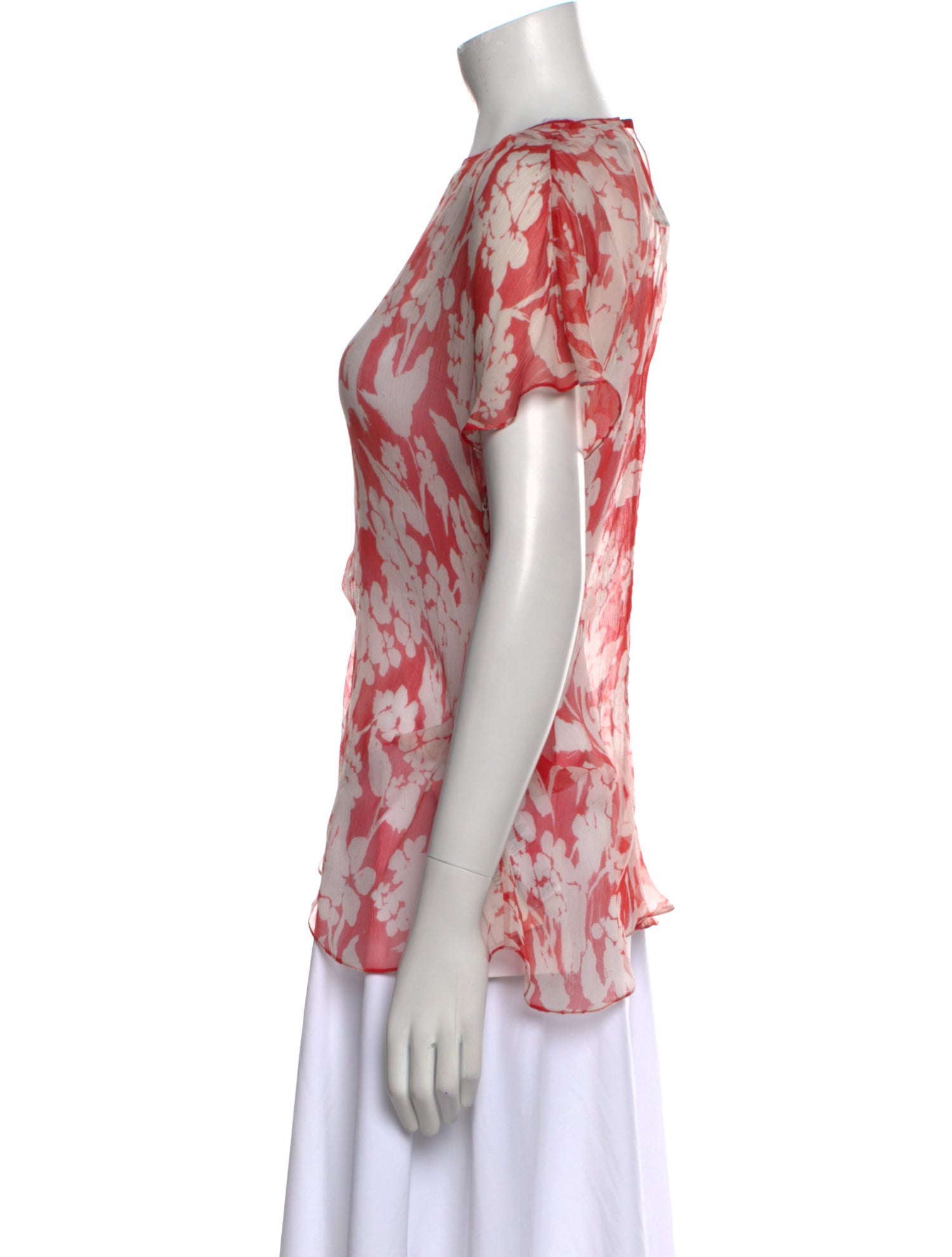 Victoria Beckham Silk Floral Print Blouse w/ Tags