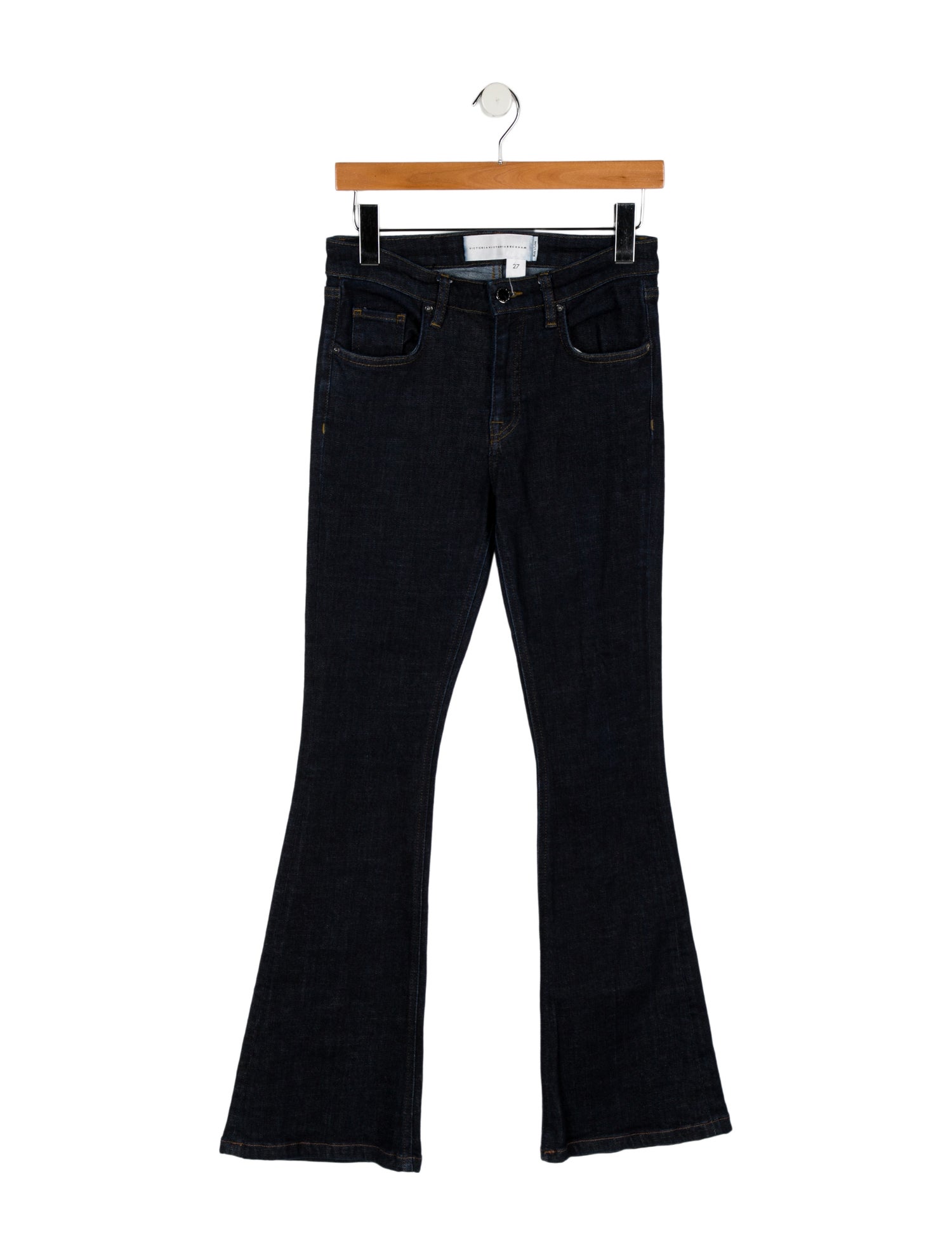 Victoria Beckham Mid-Rise Wide Leg Jeans