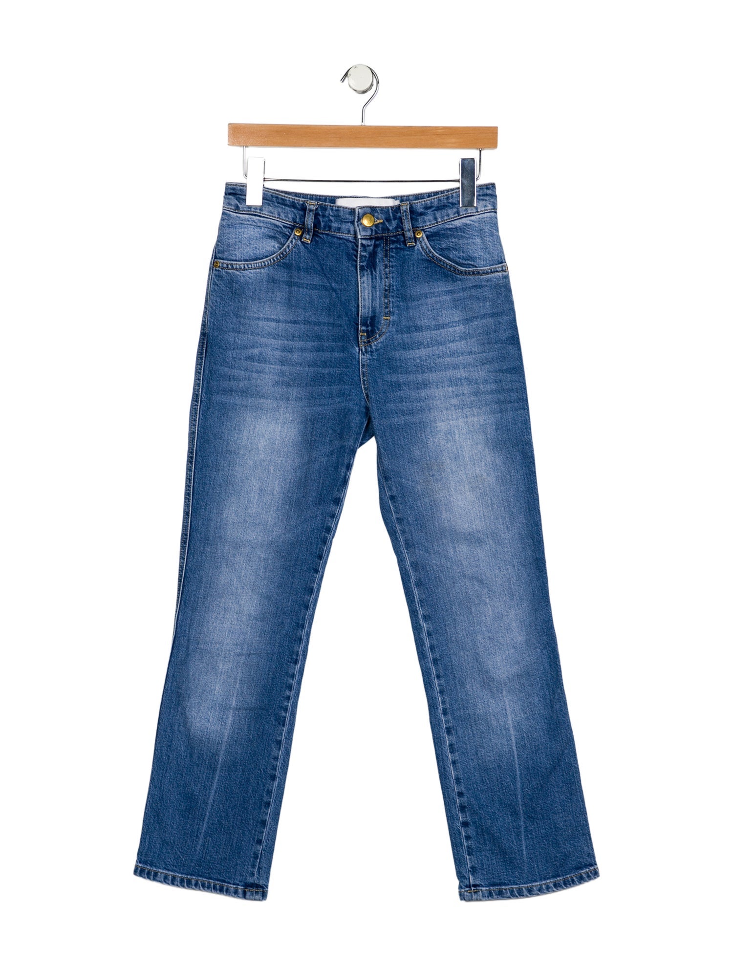 Victoria Beckham Mid-Rise Straight Leg Jeans