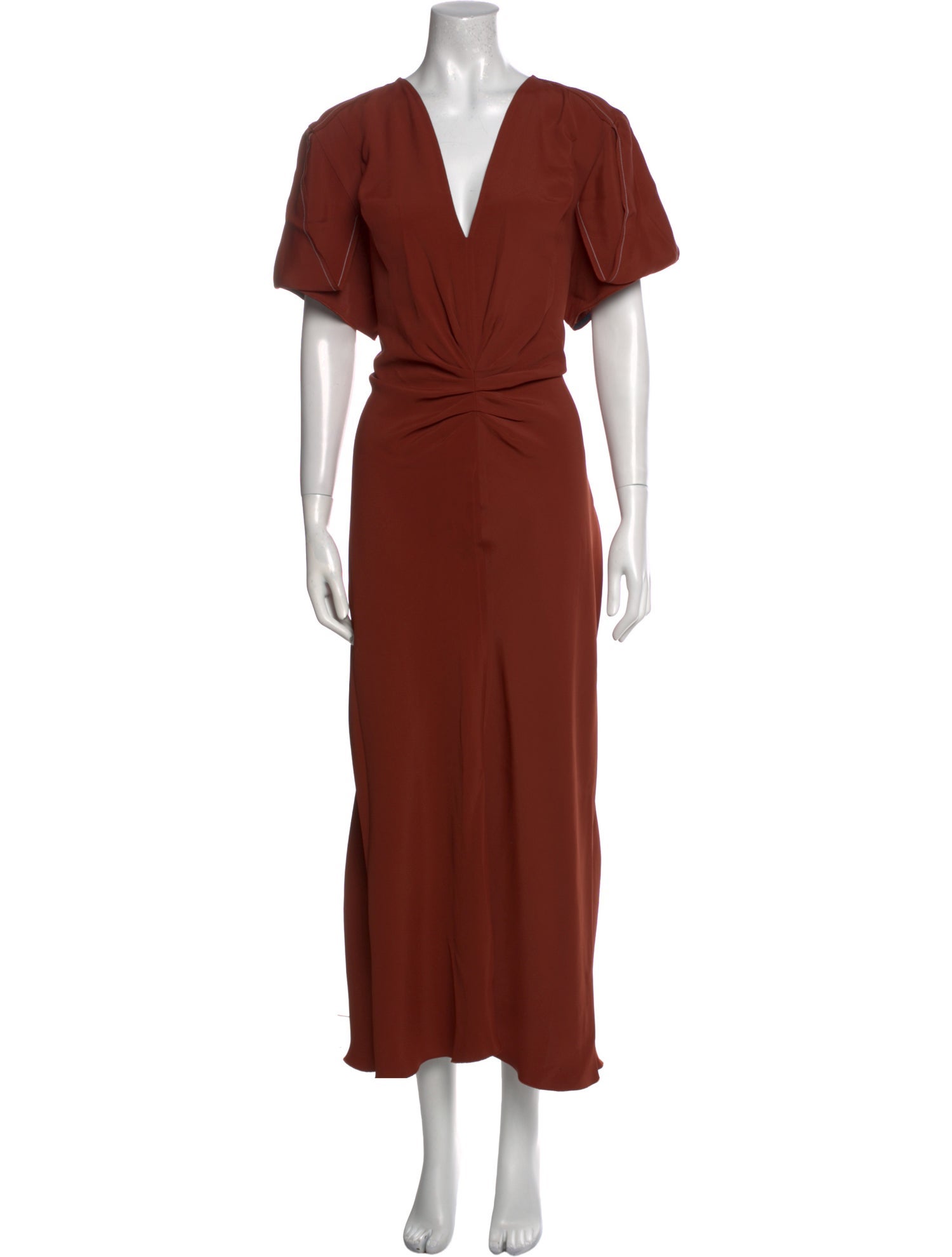 Victoria Beckham V-Neck Long Dress