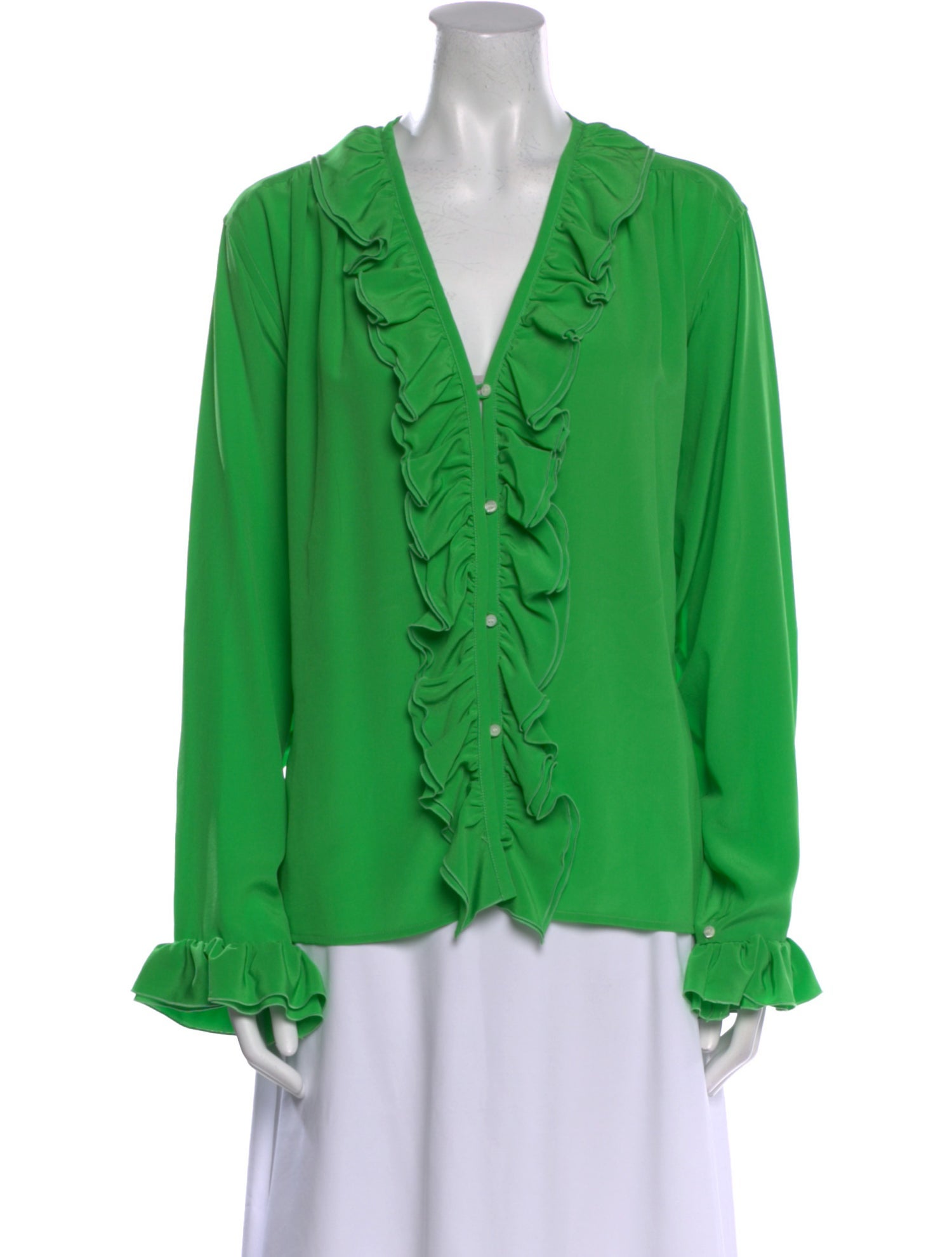 Victoria Beckham Silk V-Neck Blouse