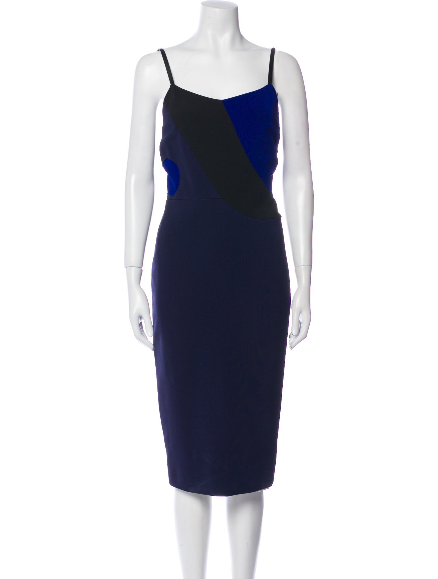 Victoria Beckham Square Neckline Midi Length Dress