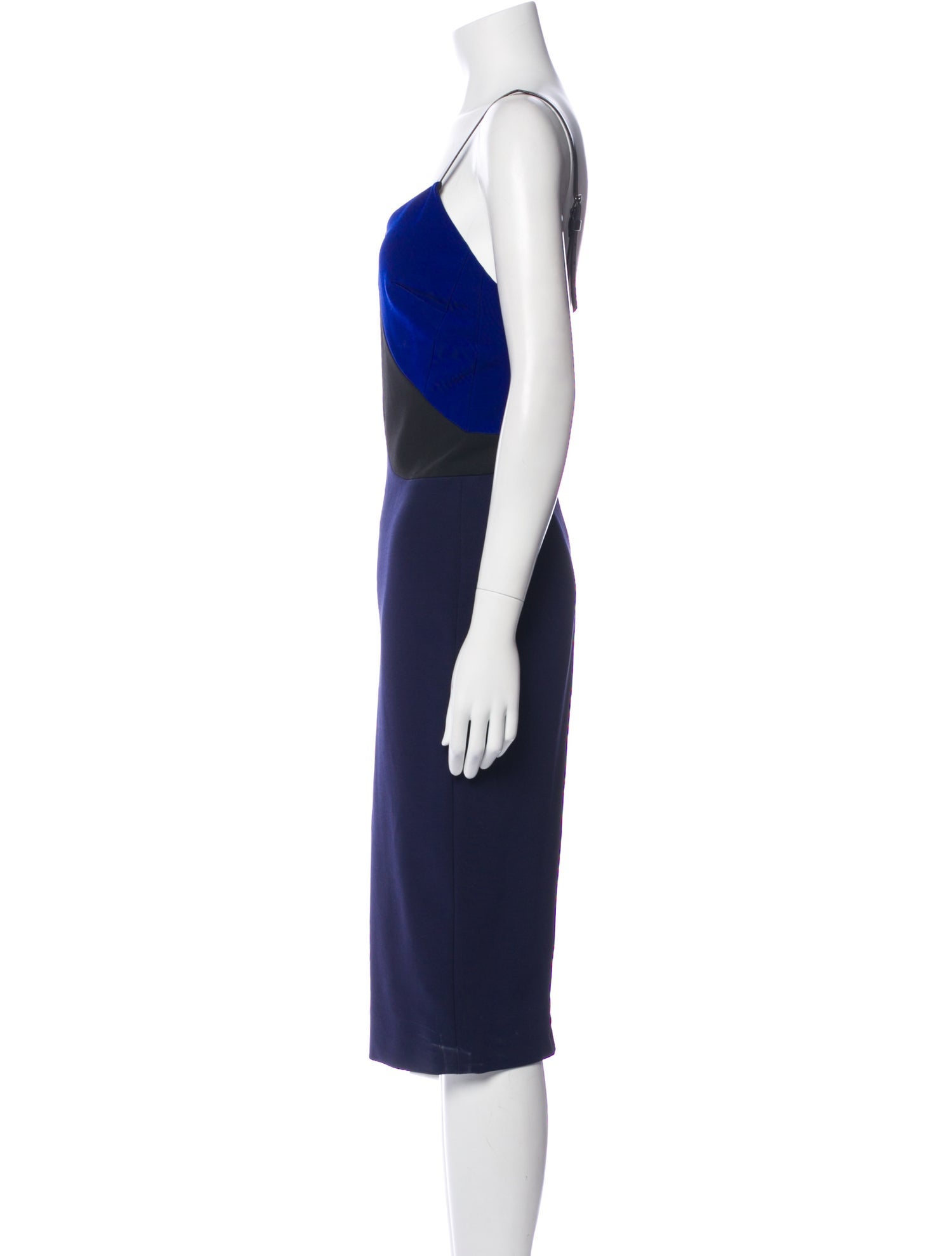 Victoria Beckham Square Neckline Midi Length Dress