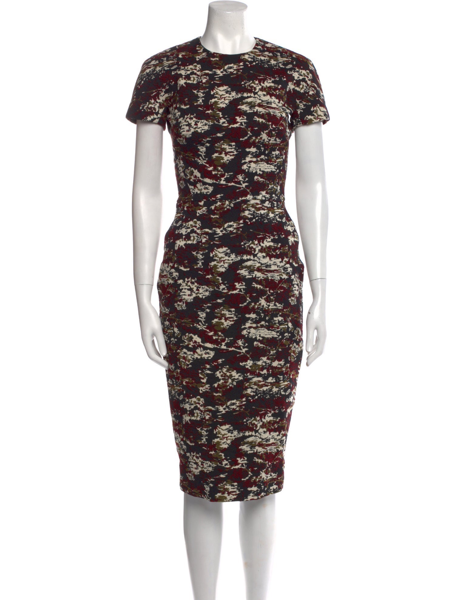 Victoria Beckham Floral Print Knee-Length Dress