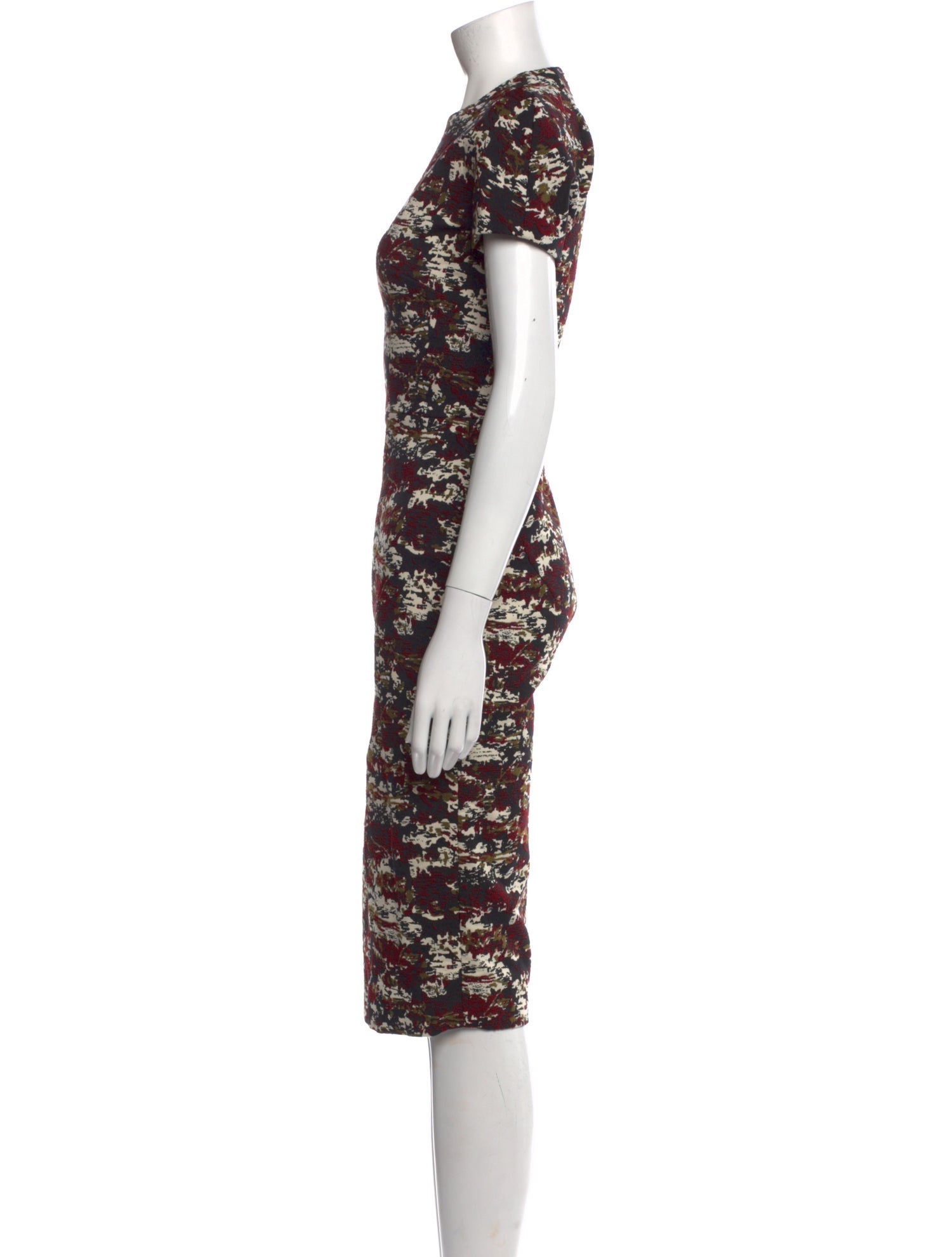 Victoria Beckham Floral Print Knee-Length Dress