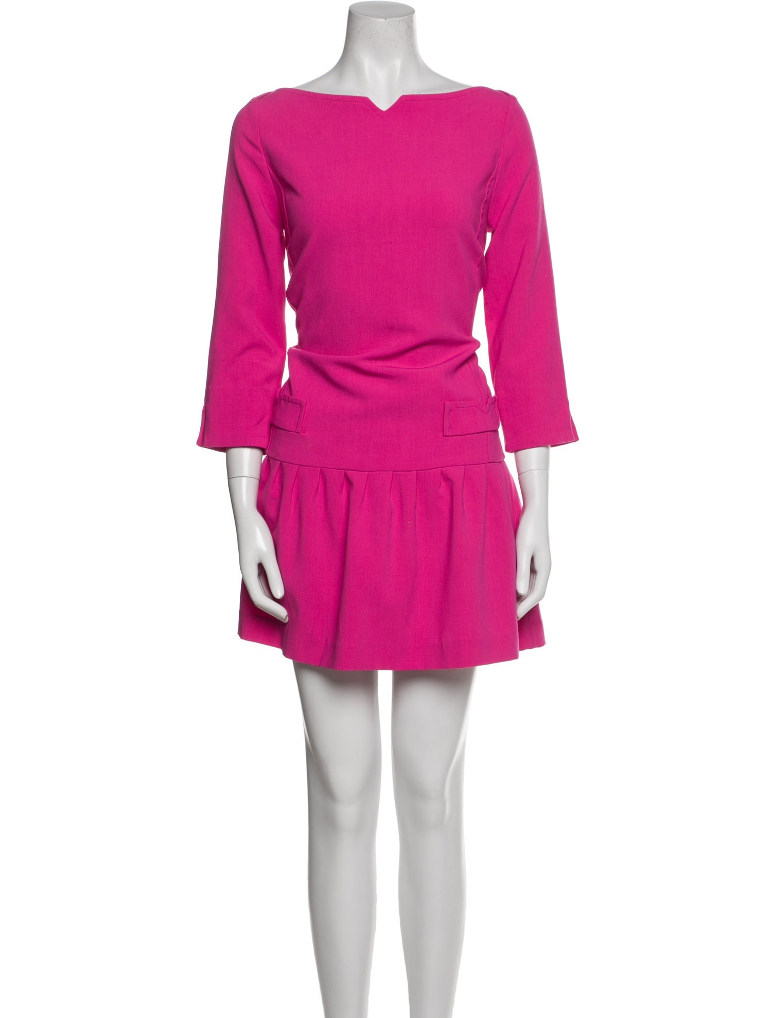Victoria Beckham Bateau Neckline Mini Dress