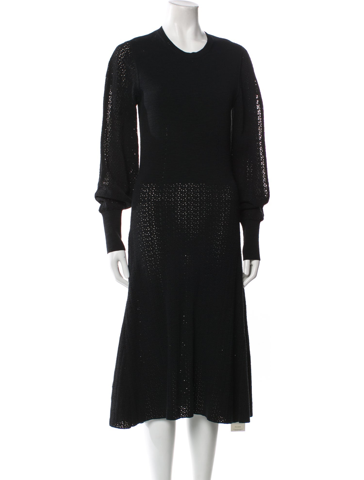 Victoria Beckham Crew Neck Midi Length Dress