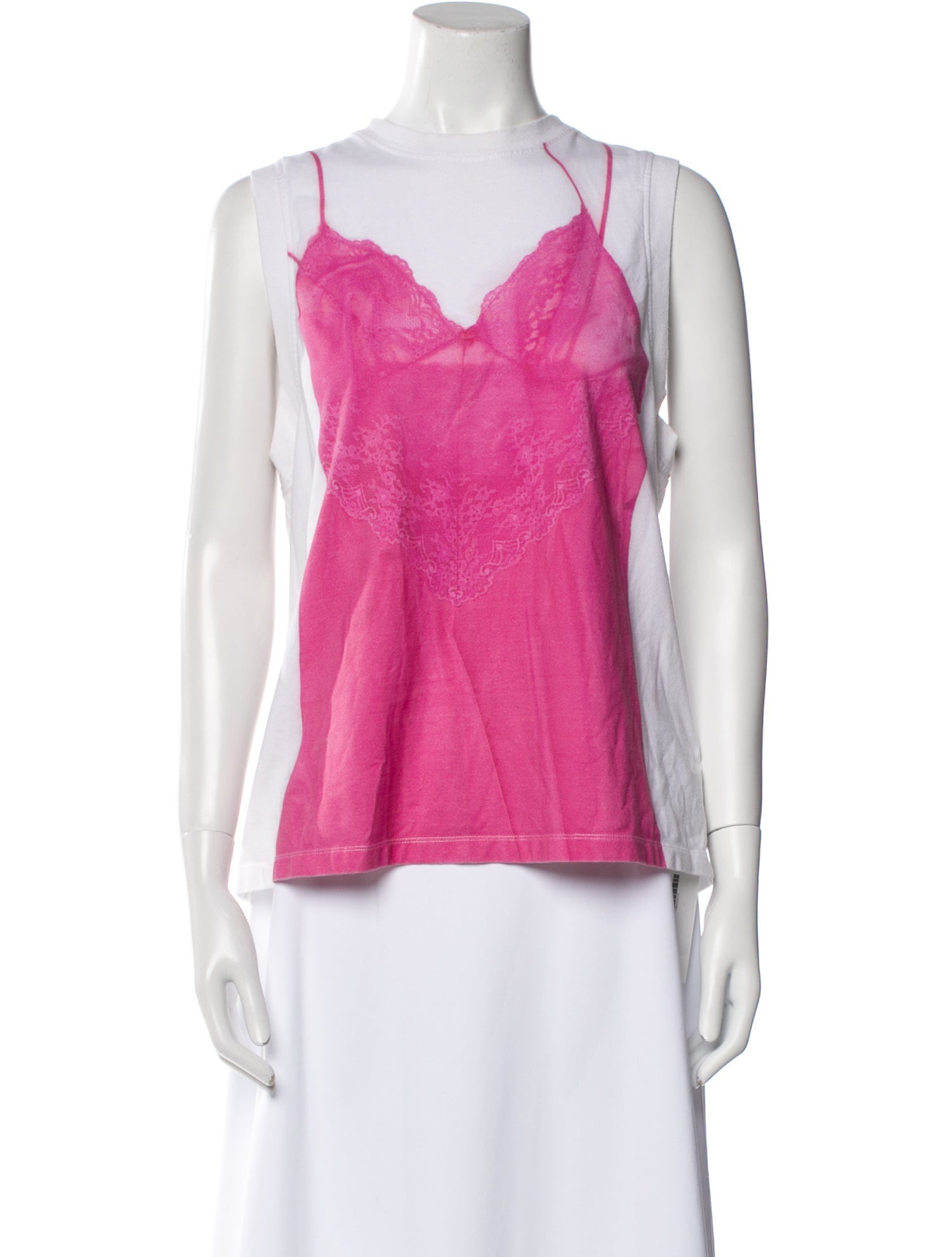 Victoria Beckham Colorblock Pattern V-Neck Top