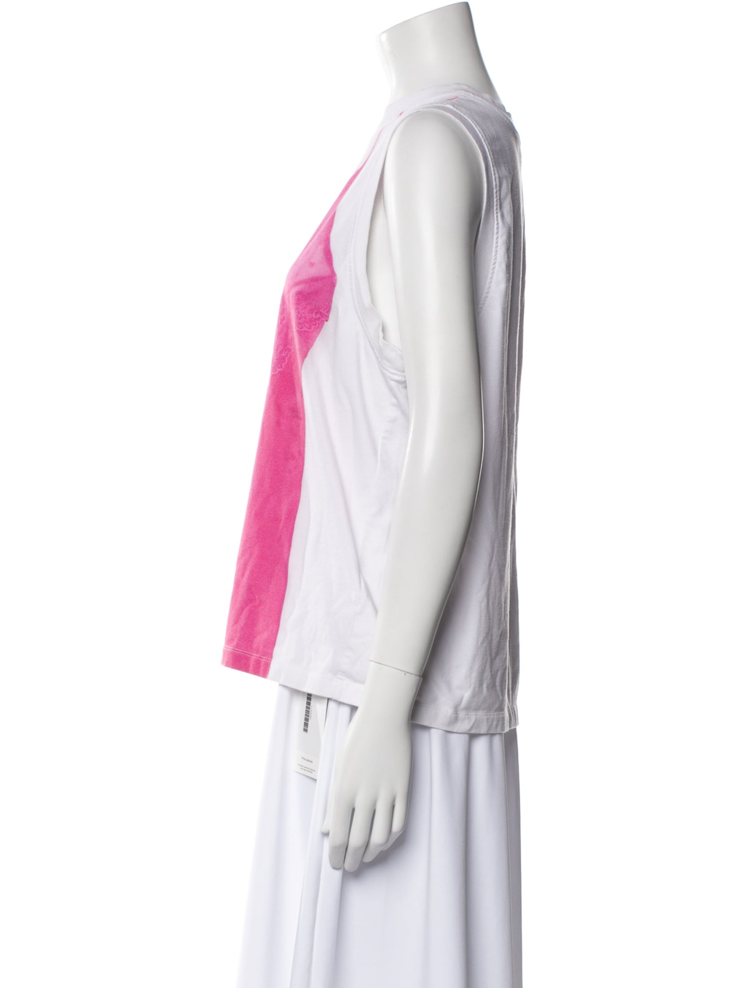 Victoria Beckham Colorblock Pattern V-Neck Top