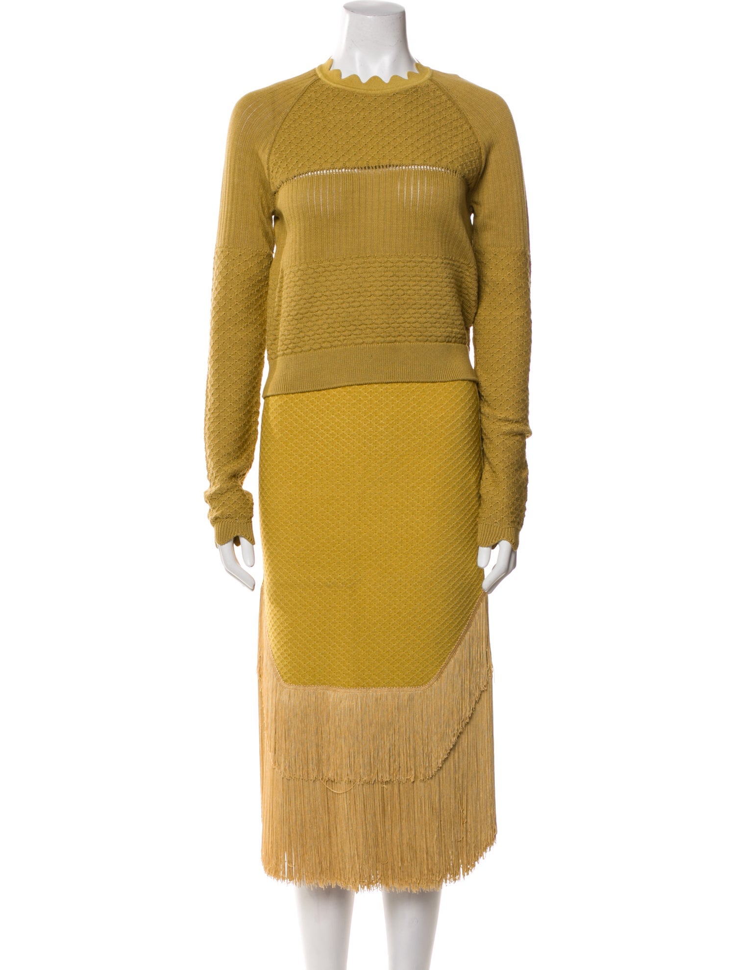 Victoria Beckham Crochet Scalloped Accent Skirt Set w/ Tags