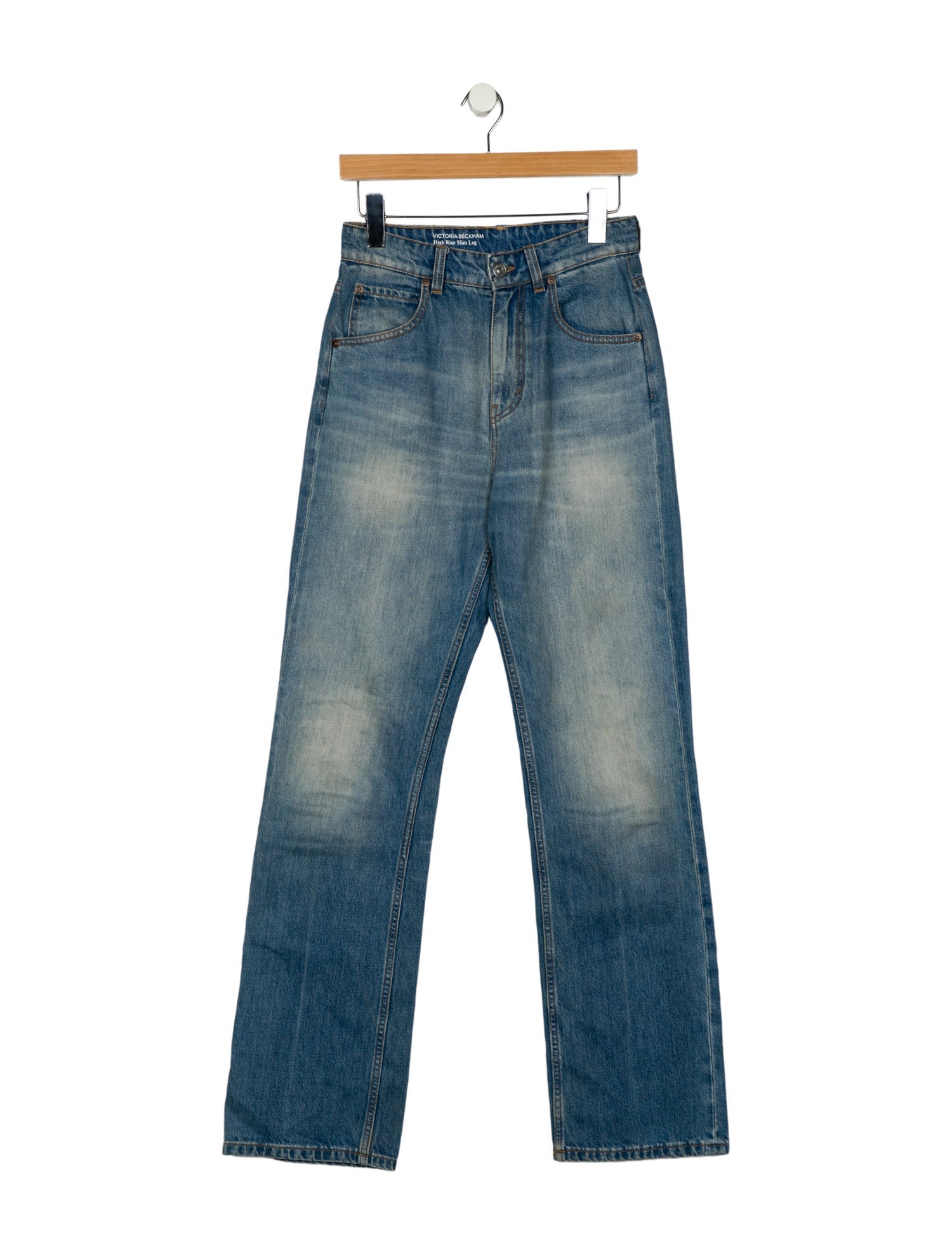 Victoria Beckham High-Rise Straight Leg Jeans