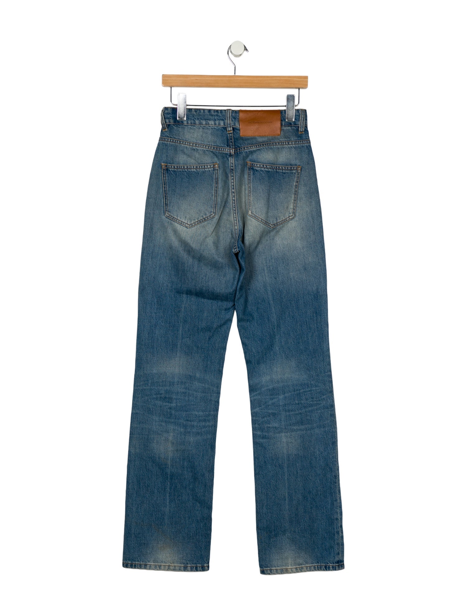 Victoria Beckham High-Rise Straight Leg Jeans