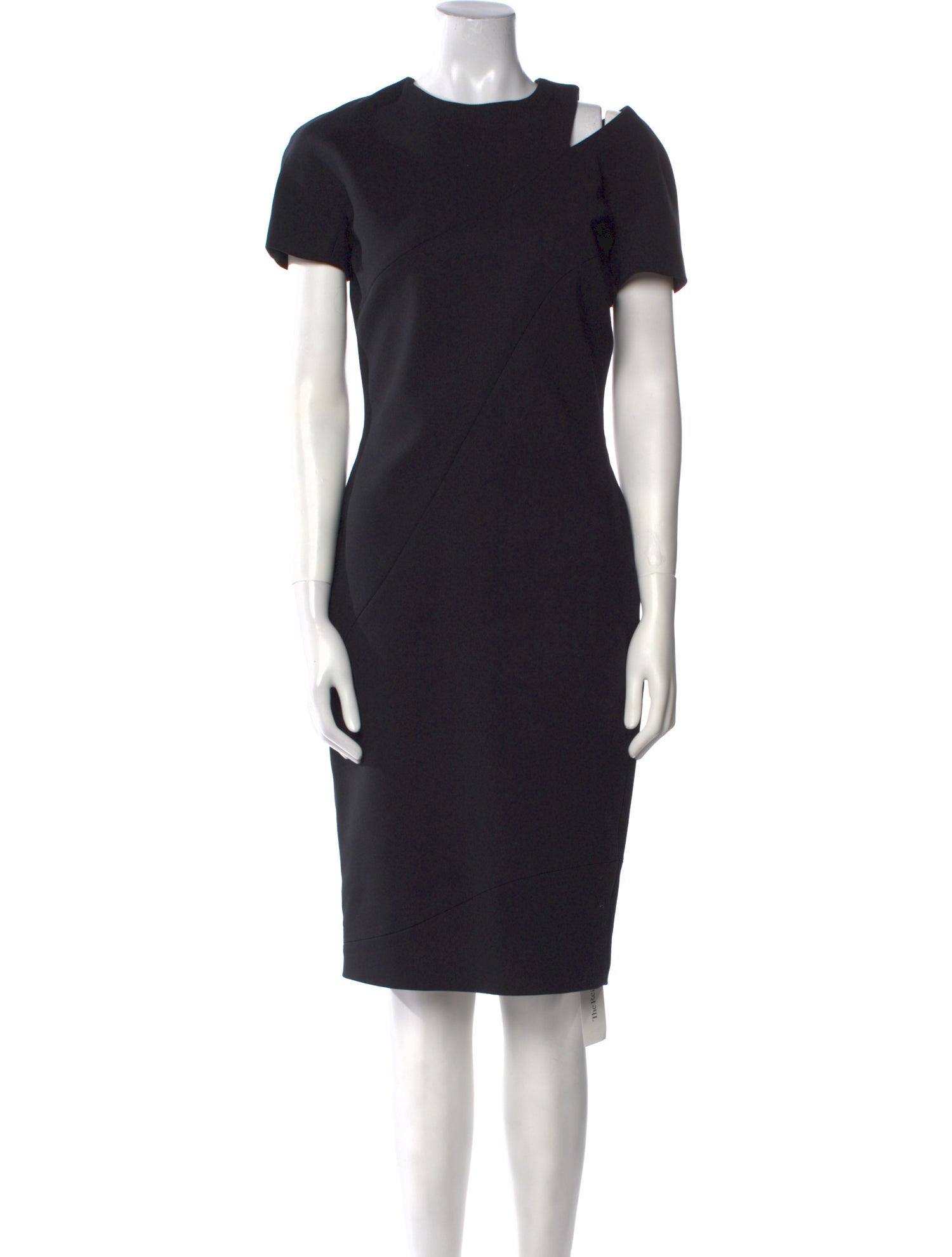 Victoria Beckham Crew Neck Midi Length Dress