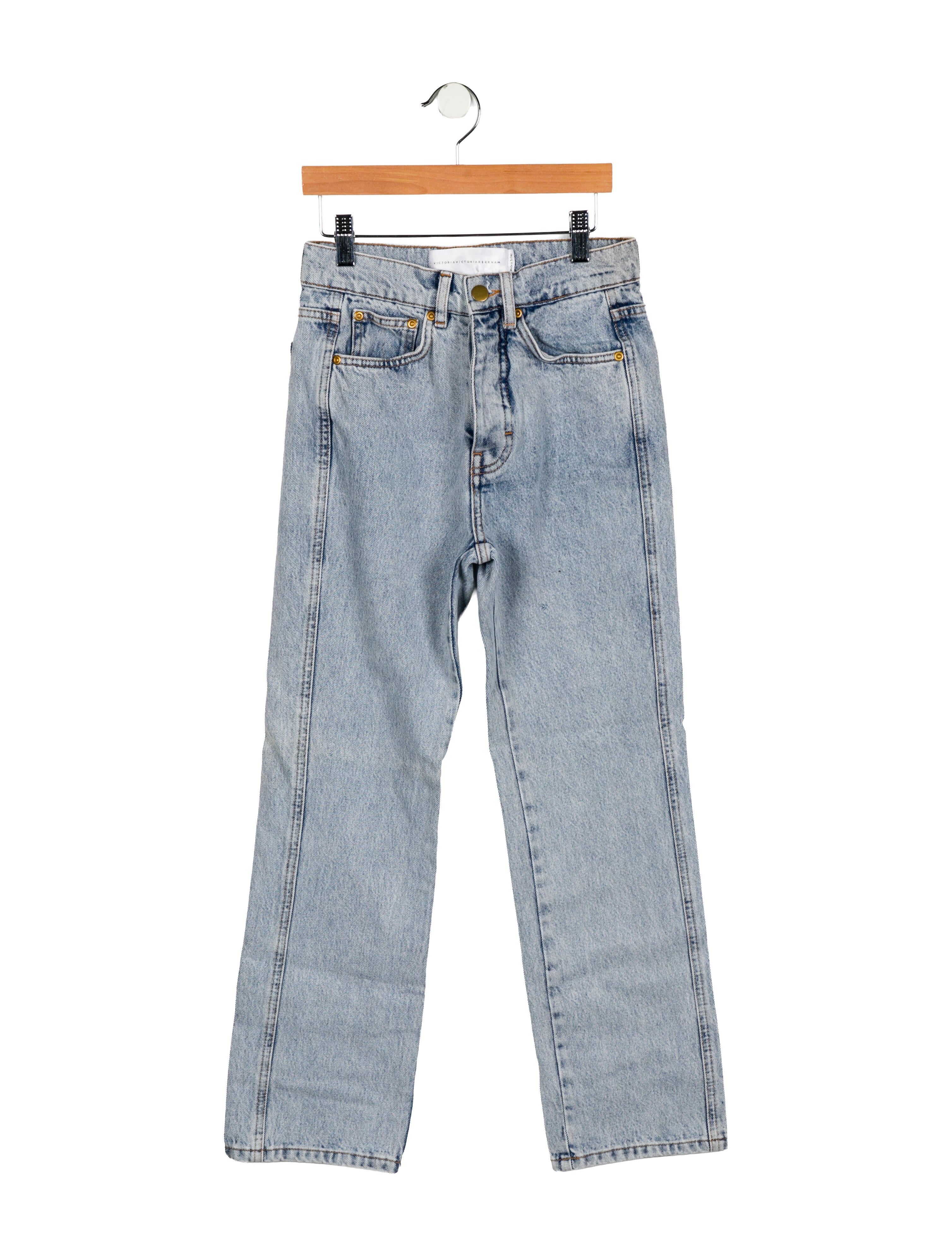Victoria Beckham High-Rise Straight Leg Jeans