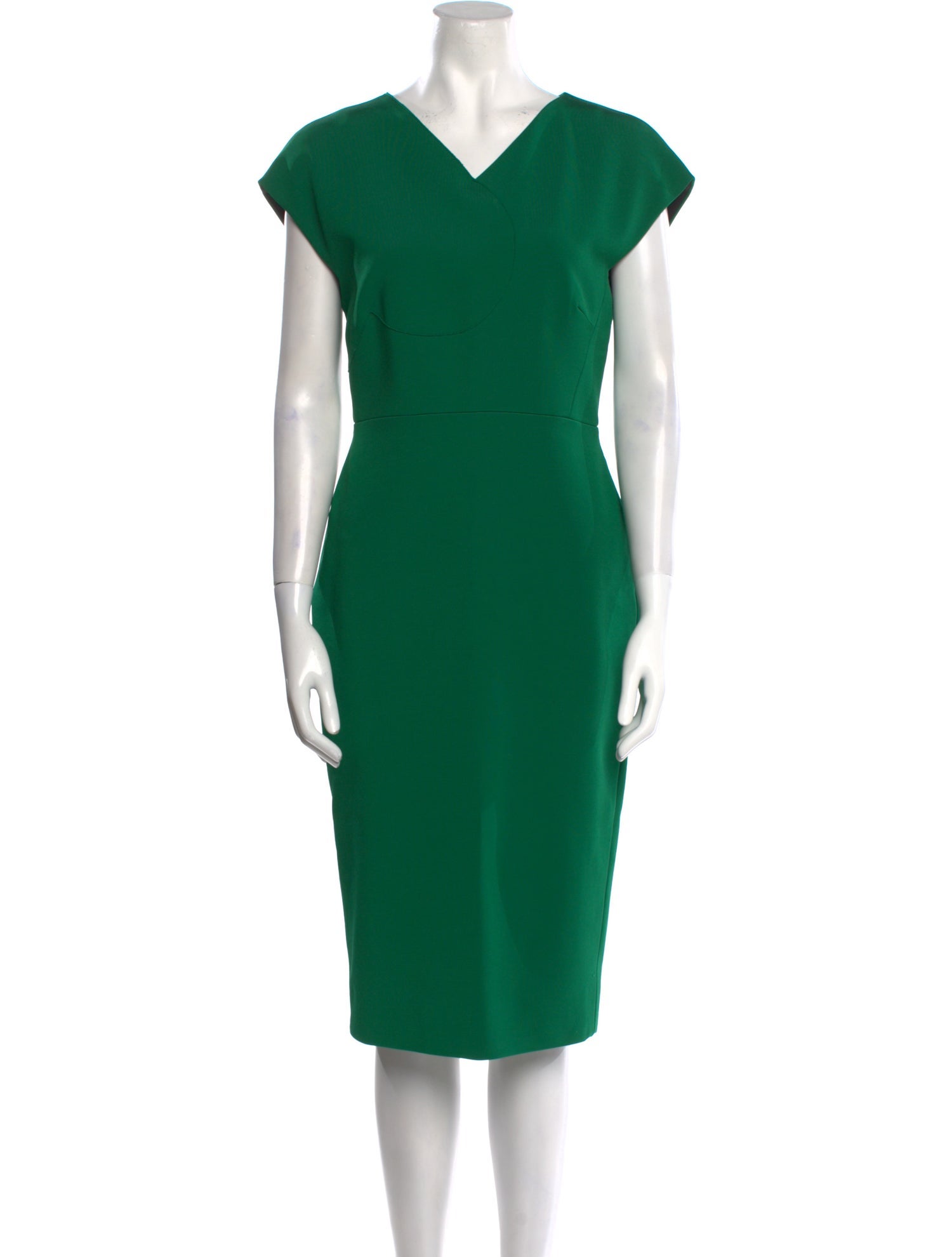Victoria Beckham V-Neck Midi Length Dress