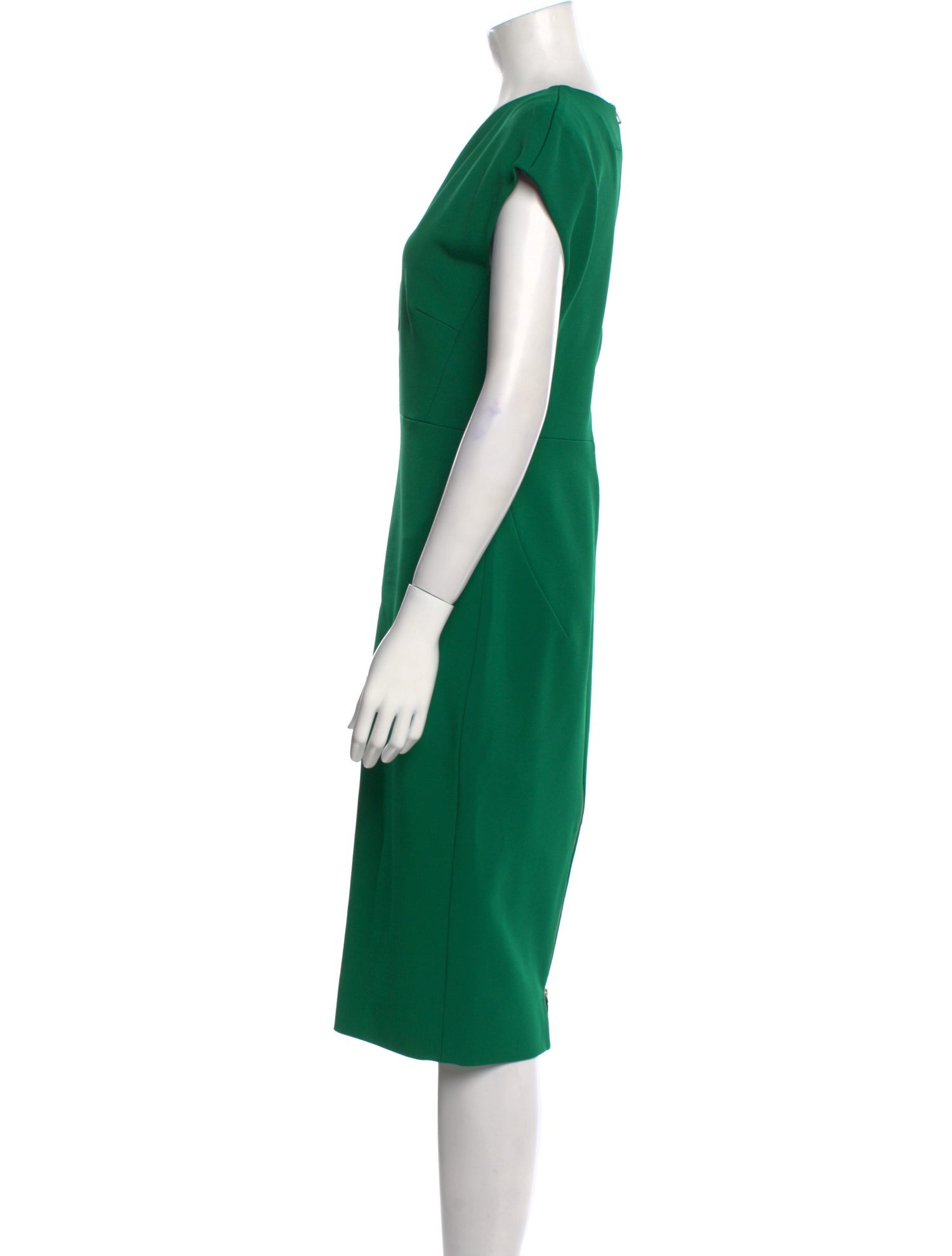 Victoria Beckham V-Neck Midi Length Dress