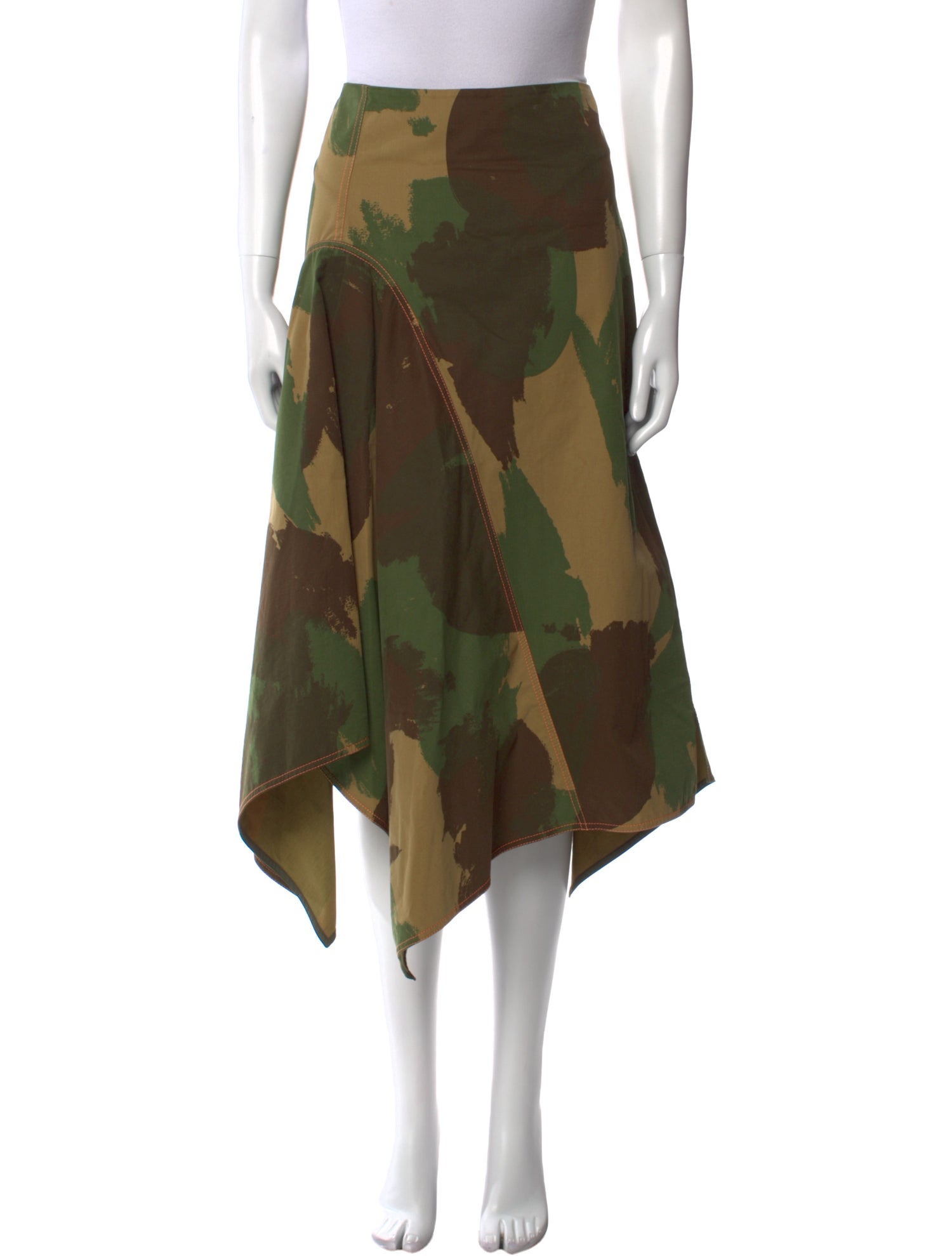 Victoria Beckham Printed Midi Length Skirt